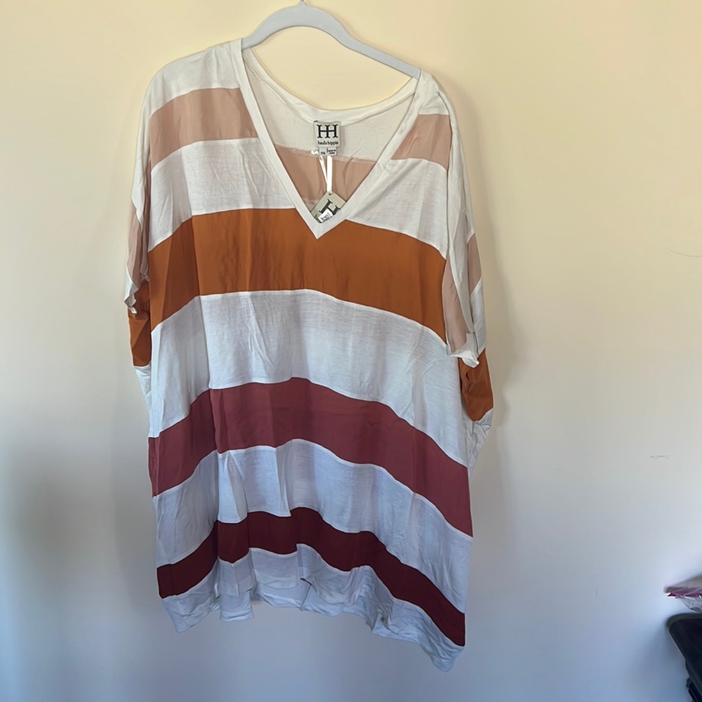 Haute Hippie Striped Tunic, one size, brand new with tags